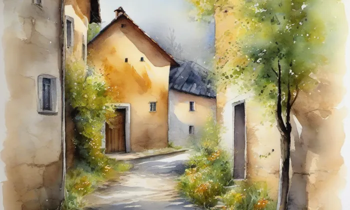 Židlochovice – akvarel