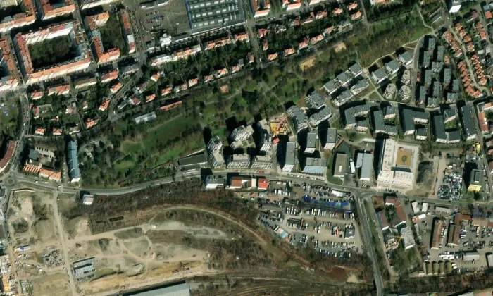 Židovské pece – letecký pohled