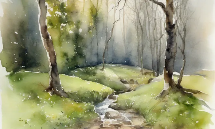 Šimkovy sady – akvarel