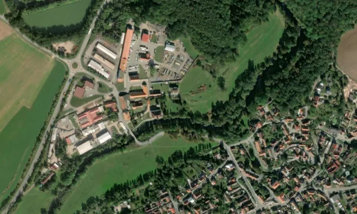 Štěnovice – letecký pohled