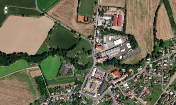 Štítina – letecký pohled