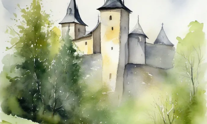 Adamova výklenková kaplička – akvarel