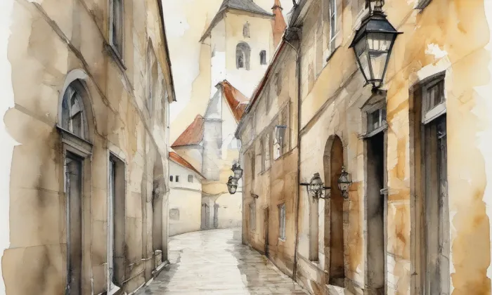 Akademie výtvarných umění v Praze – akvarel