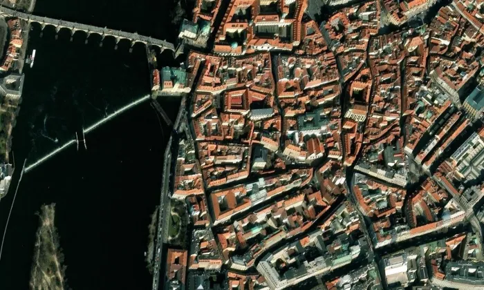 Anenský klášter (Praha 1) – letecký pohled