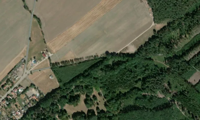 Arboretum Vysoké Chvojno – letecký pohled