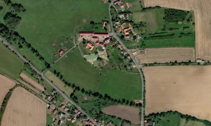 Bílý Újezd – letecký pohled