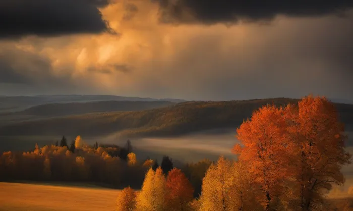 barokní kamenný mostek ve Zlivi – autumn