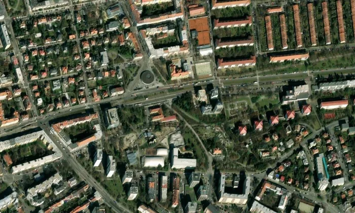 Bečvářův dvůr – letecký pohled