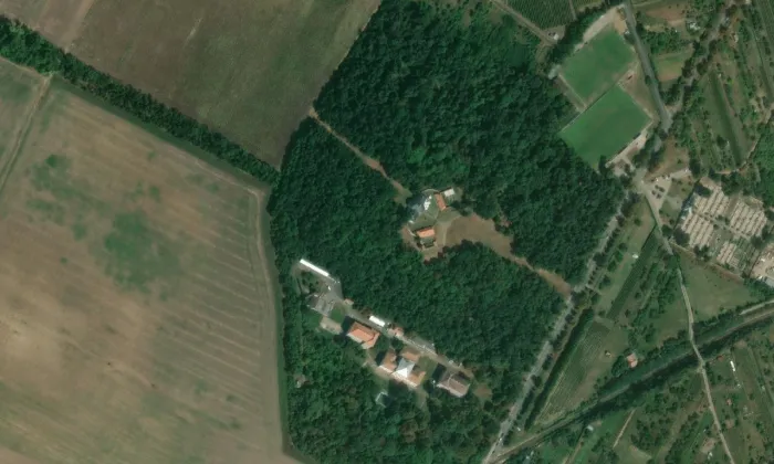 Belveder – letecký pohled