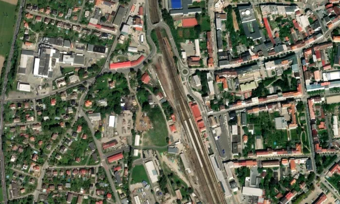 Benešov u Prahy – letecký pohled