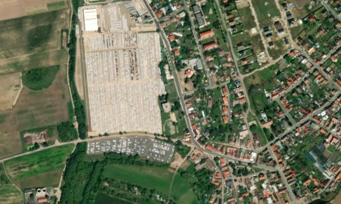 Beniesova vila – letecký pohled