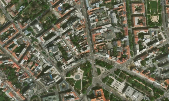 Berglův palác – letecký pohled