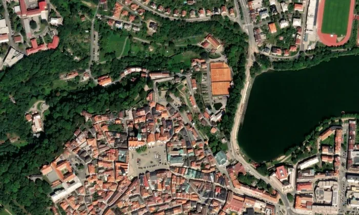 Beseda v Táboře – letecký pohled