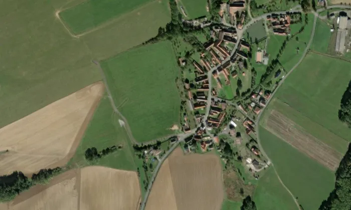 Biřkov – letecký pohled