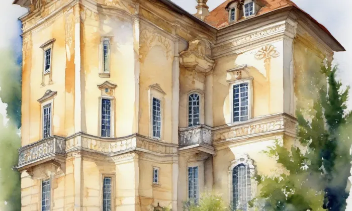 Bissingenský palác – akvarel