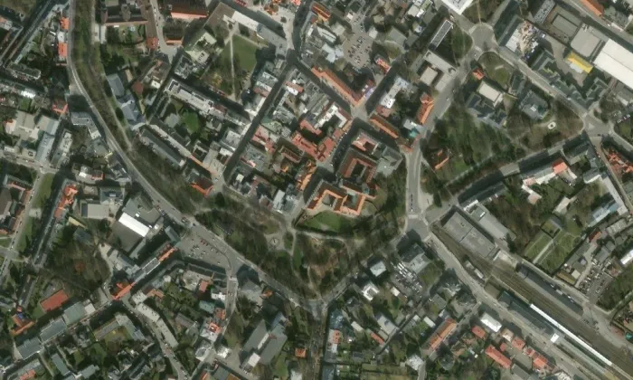 Blücherův palác – letecký pohled