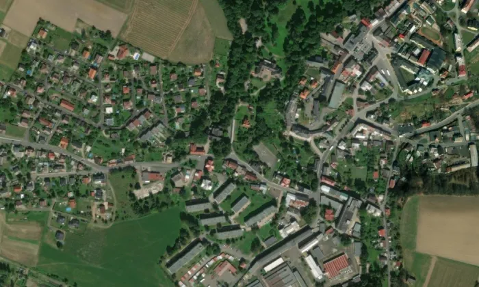 Blaschkova vila – letecký pohled