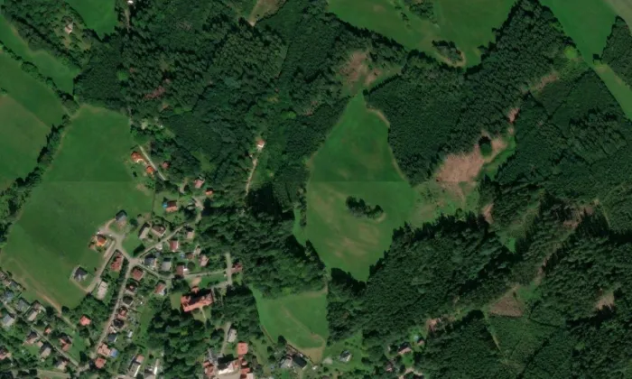 Boží hrob – letecký pohled