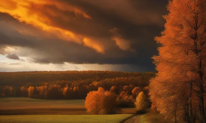 Boží muka a smírčí kříž – autumn
