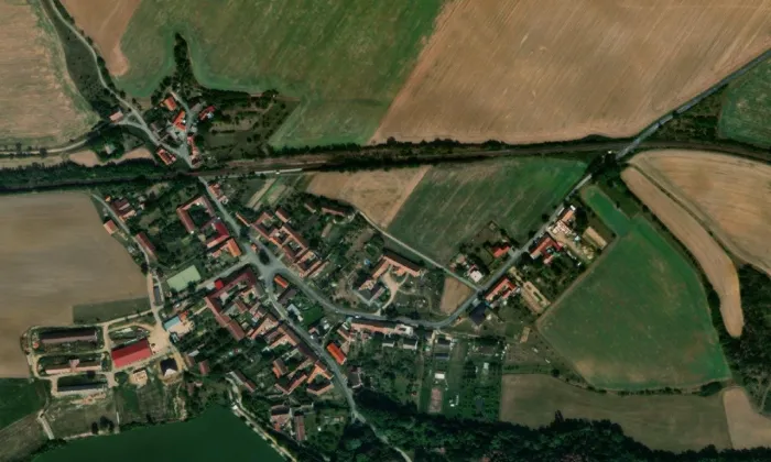 Bohušice – letecký pohled