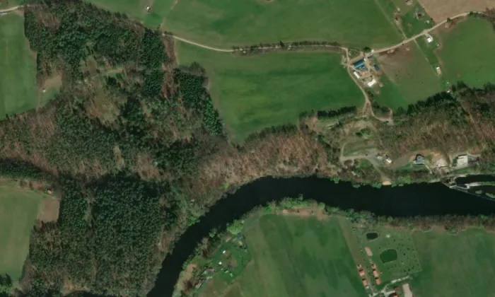 Boršov – letecký pohled
