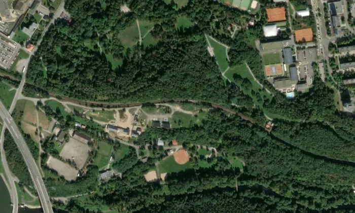 Borský park – letecký pohled