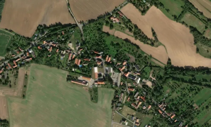 Bosyně – letecký pohled