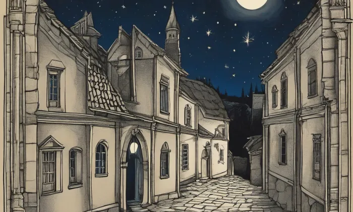 Brána svatého Ambrože – noc