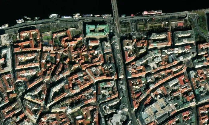 Brána svatého Benedikta – letecký pohled