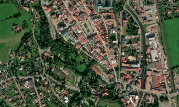 Broumovská skupina – letecký pohled