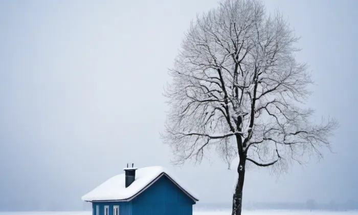 Budova Akademie věd České republiky – winter