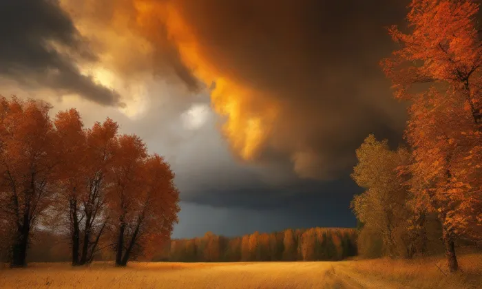 Budova Všeobecné fakultní nemocnice v Praze – autumn