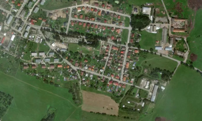 Buquoyská hrobka – letecký pohled