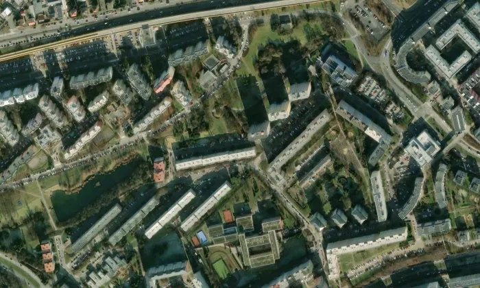 Centrální park Černý Most – letecký pohled