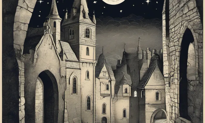 Chebský hrad – noc