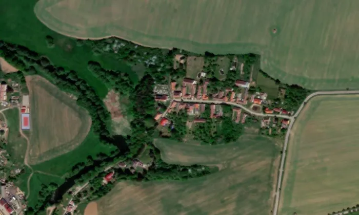 Collaltovská hrobka – letecký pohled