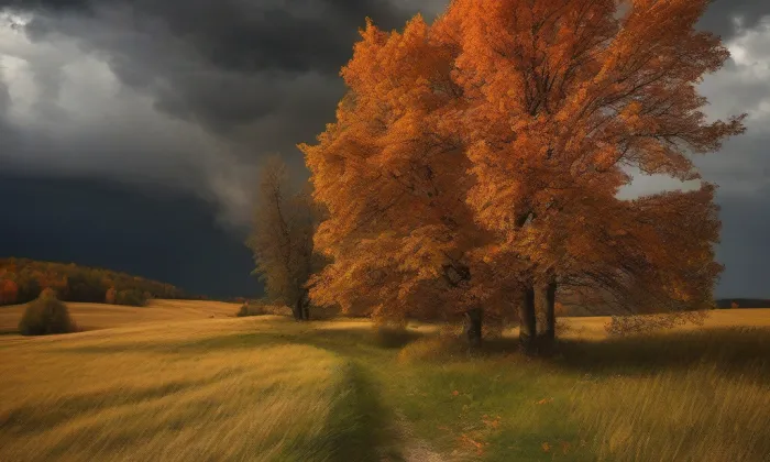 Dřevěná zvonice u kostela Stětí sv. Jana v Hostivaři – autumn