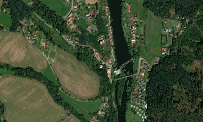 Dobronice – letecký pohled