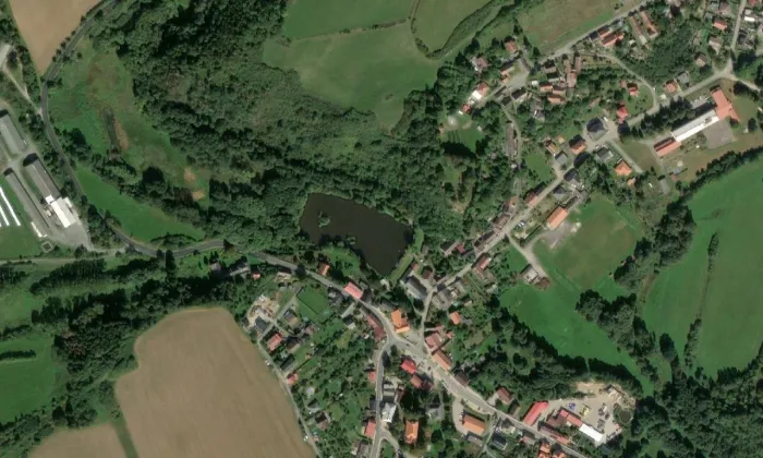 Dolní Bělá – letecký pohled