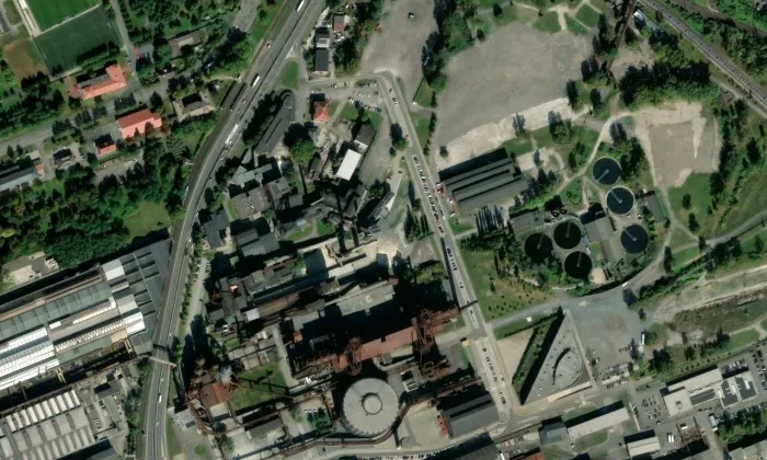 Dolní oblast Vítkovice – letecký pohled