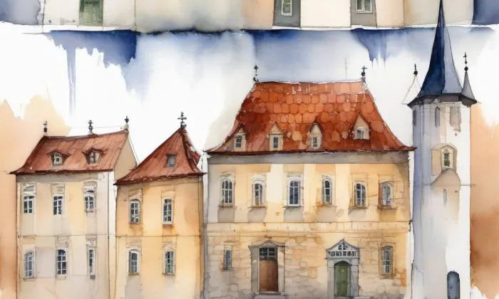 Dolní Předměstí (Boskovice) – akvarel