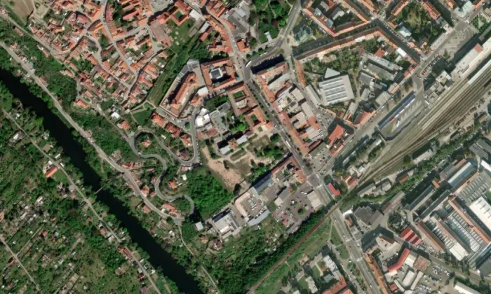 Dolní Předměstí (Znojmo) – letecký pohled