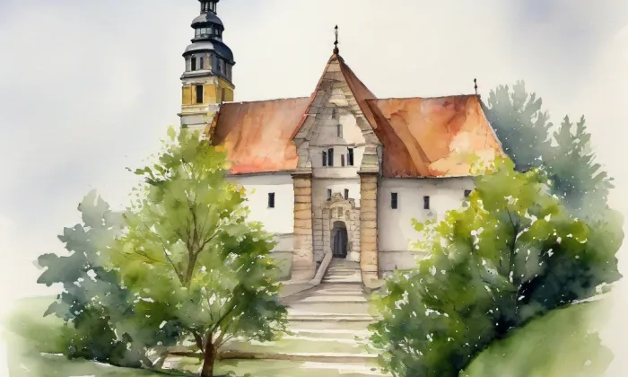 Dvorec – akvarel