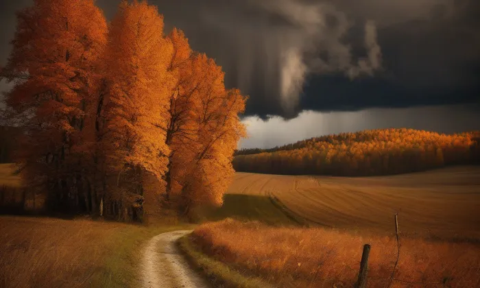 evangelický kostel (Újezd u Brna) – autumn