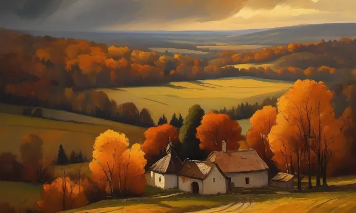 Evangelický kostel (Bludovice) – autumn