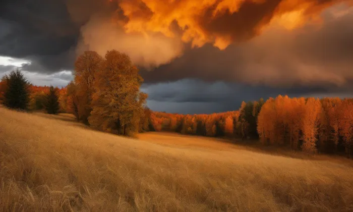 evangelický kostel v Blažkově – autumn