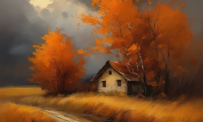 evangelický kostel v Horních Dubenkách – autumn