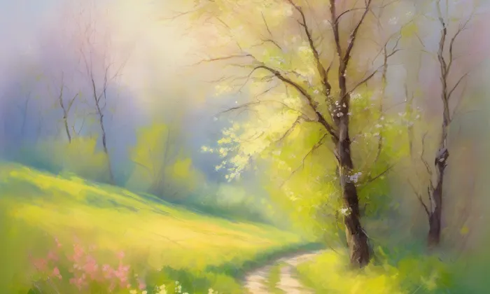 evangelický kostel v Horních Dubenkách – spring