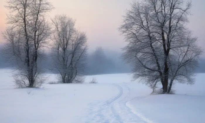 evangelický kostel v Hrubé Vrbce – winter