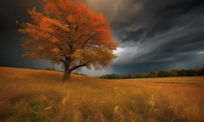 evangelický kostel v Huslenkách – autumn